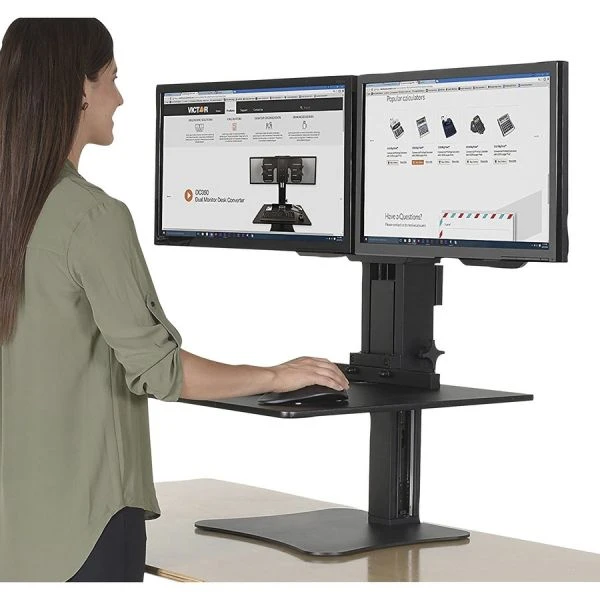 Victor DC350 Dual Monitor Sit-Stand Desk Converter 4 Victor DC350 Dual Monitor Sit-Stand Desk Converter - Image 4