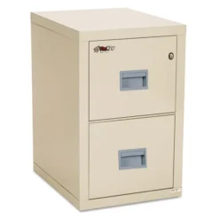 FireKing Compact Turtle Insulated Vertical File, 1-Hour Fire, 2 Legal/Letter File Drawers, Parchment, 17.75" X 22.13" X 27.75"