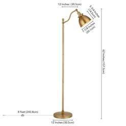 Beverly 65" Tall Floor Lamp With Metal Shade In Brass/Brass -office furniture sale 3e7808db3601a243185446c13d86ab8803