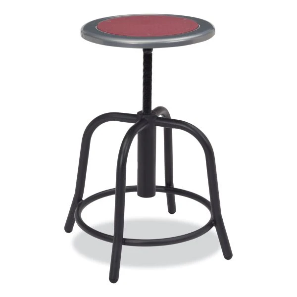 NPS 6800 Series Height Adj Metal Seat Stool, Supports 300 Lb, 18"-24" Seat Ht, Burgundy Seat, Black Base, Ships In 1-3 Bus Days 5 NPS 6800 Series Height Adj Metal Seat Stool, Supports 300 Lb, 18"-24" Seat Ht, Burgundy Seat, Black Base, Ships In 1-3 Bus Days - Image 5