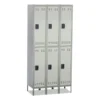 Safco Double-Tier, Three-Column Locker, 36w X 18d X 78h, Two-Tone Gray