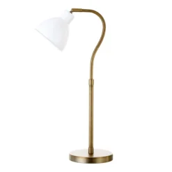 Vincent 25.13" Tall Table Lamp With Metal Shade In Brass/White/Brass 10 Vincent 25.13" Tall Table Lamp With Metal Shade In Brass/White/Brass -office furniture sale 3f172d8b6b93afc9d71db3a6a4888b1a6c