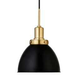Madison 12" Wide Pendant With Metal Shade In Black/Brass/Black -office furniture sale 3f75ab6256e590cf9a9cdd5f24bda2004b