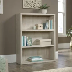 Sauder Optimum Bookcase, 45"H, 3 Shelves, Chalked Chestnut -office furniture sale 3fd4537af8fb0a5fa389ba6969af14de58