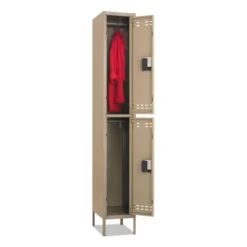 Safco Double-Tier Locker, 12w X 18d X 78h, Two-Tone Tan -office furniture sale 3fe96d44df8660c642338e75a16b0e7aa2