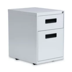 Alera File Pedestal, Left Or Right, 2-Drawers: Box/File, Legal/Letter, Light Gray, 14.96" X 19.29" X 21.65"