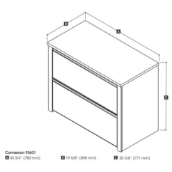 Bestar Connexion 30" Lateral File In Antigua & Black -office furniture sale 402fc0a859bf8e80271d4f82d401f43a40 1