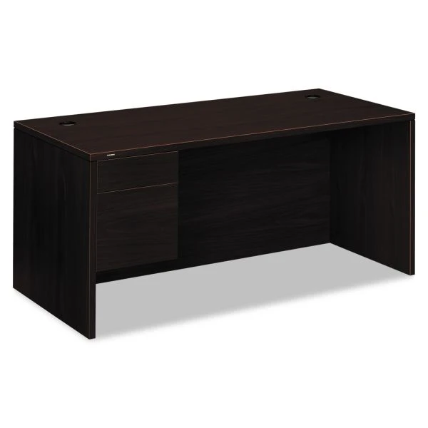HON 10500 Series "L" Workstation Left Pedestal Desk, 66" X 30" X 29.5", Mahogany 1 HON 10500 Series "L" Workstation Left Pedestal Desk, 66" X 30" X 29.5", Mahogany