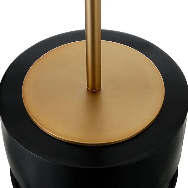 Pax 27" Tall Table Lamp With Fabric Shade In Matte Black/Brass 3 Pax 27" Tall Table Lamp With Fabric Shade In Matte Black/Brass - Image 3