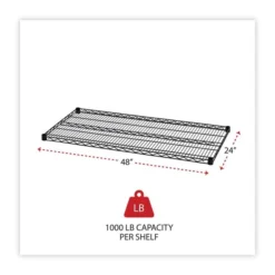 Alera Industrial Wire Shelving Extra Wire Shelves, 48w X 24d, Black, 2 Shelves/Carton 8 Alera Industrial Wire Shelving Extra Wire Shelves, 48w X 24d, Black, 2 Shelves/Carton -office furniture sale 4080174336775454a5189623f48855abbc