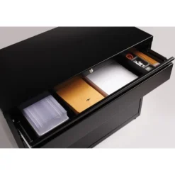 Lorell 3 Drawer Lateral File Cabinet, Letter/Legal/A4, Black -office furniture sale 4088f62746a1723131c249d1054b4cba72