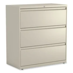 Alera Lateral File, 3 Legal/Letter/A4/A5-Size File Drawers, Putty, 36" X 18.63" X 40.25"