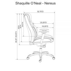 Shaquille O'Neal Nereus Ergonomic Bonded Leather High-Back Executive Chair, Black 15 Shaquille O'Neal Nereus Ergonomic Bonded Leather High-Back Executive Chair, Black -office furniture sale 40fbc27e36e3b8778edffc5563b419df38