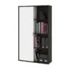 Bestar Aquarius Bookcase With Sliding Door - Deep Grey & White