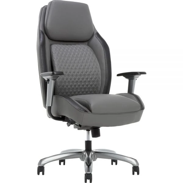 Shaquille O'Neal Zephyrus Ergonomic Bonded Leather High-Back Executive Chair, Gray 1 Shaquille O'Neal Zephyrus Ergonomic Bonded Leather High-Back Executive Chair, Gray