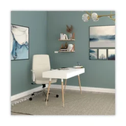 Workspace By Alera Leather Task Chair, Supports Up To 275 Lb, 18.19" To 21.93" Seat Height, White Seat, White Back 13 Workspace By Alera Leather Task Chair, Supports Up To 275 Lb, 18.19" To 21.93" Seat Height, White Seat, White Back -office furniture sale 41333bc058fca9263423815d3a327a9af8