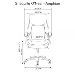Shaquille O'Neal Amphion Ergonomic Bonded Leather High-Back Executive Chair, Black -office furniture sale 416e8cc26476a6544fe26ad856970239b6