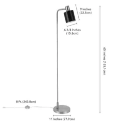 Thew 65" Tall Floor Lamp With Metal Shade In Nickel/Black 11 Thew 65" Tall Floor Lamp With Metal Shade In Nickel/Black -office furniture sale 417bb3400e5c3340e333e03dcfe3331b90