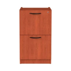 Alera Valencia Series Full Pedestal File, Left/Right, 2 Legal/Letter-Size File Drawers, Medium Cherry, 15.63" X 20.5" X 28.5"