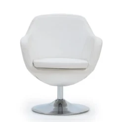 Caisson Faux Leather Swivel Accent Chair In White And Polished Chrome (Set Of 2) 7 Caisson Faux Leather Swivel Accent Chair In White And Polished Chrome (Set Of 2) -office furniture sale 42a83f8a9ed13a4abc2244cd1007bd7546