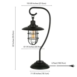Bay 22" Tall Nautical Table Lamp With Glass/Metal Shade In Blackened Bronze/Clear -office furniture sale 4313e4f281512dc8432daa3179306d9705