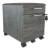 Union & Scale Prestige Mobile Pedestal File, Left Or Right, 2-Drawers: Box/File, Legal/Letter, Gray, 15.6" X 21" X 20.7"
