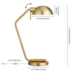 Lamont 20.75" Tall Table Lamp With Metal Shade In Brass/Brass -office furniture sale 4386153e4c2ea7a43a57be81d744cb88ac