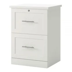 2-Drawer 17"D Vertical File Cabinet, White