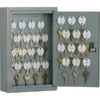 SKILCRAFT Key Cabinet - 12.3" X 8" X 2.6" - Hinged Door(s) - Cylinder Lock, Scratch Resistant, Corrosion Resistant - Gray - Baked Enamel - Steel - Recycled