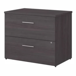 Bush Business Furniture Office 500 36W 2 Drawer Lateral File Cabinet In Storm Gray - Assembled