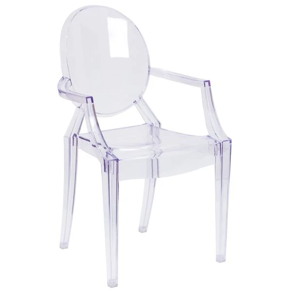 Flash Furniture Ghost Chair With Arms 2 Flash Furniture Ghost Chair With Arms - Image 2