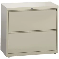 Lorell 2 Drawer Lateral File Cabinet, Letter/Legal/A4, 36" Wide, Putty
