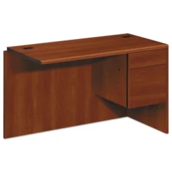 HON 10700 "L" Workstation Return, Right 3/4 Pedestal, 48w X 24d X 29.5h, Cognac