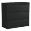 Alera Lateral File, 3 Legal/Letter/A4/A5-Size File Drawers, Black, 42" X 18.63" X 40.25"