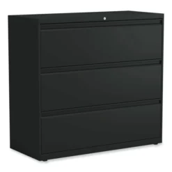 Alera Lateral File, 3 Legal/Letter/A4/A5-Size File Drawers, Black, 42" X 18.63" X 40.25"