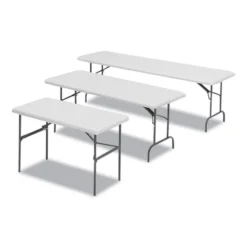 Iceberg IndestrucTables Too 600 Series Folding Table, Rectangular Top, 600 Lb Capacity, 96w X 30d X 29h, Platinum -office furniture sale 4668d63e869542fc771a919541e0026b0d