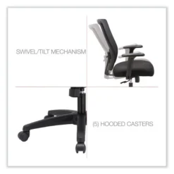 Alera Envy Series Mesh High-Back Swivel/Tilt Chair, Supports Up To 250 Lb, 16.88" To 21.5" Seat Height, Black -office furniture sale 466b3af09792ce64d1f83d53ca11f8979e