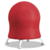 Safco Zenergy Ball Chair, Backless, Supports Up To 250 Lb, Crimson Fabric Seat, Silver Base