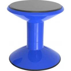 Storex Wiggle Stool, Non-Slip Base, Adjustable 12-18 Inch Height, Blue