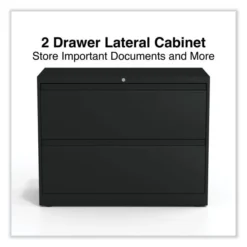 Alera Lateral File, 2 Legal/Letter-Size File Drawers, Black, 36" X 18.63" X 28" -office furniture sale 4707e8994fc845543ce4def2666aa49cd7