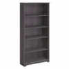 Bush Furniture Cabot Tall 5 Shelf Bookcase In Heather Gray