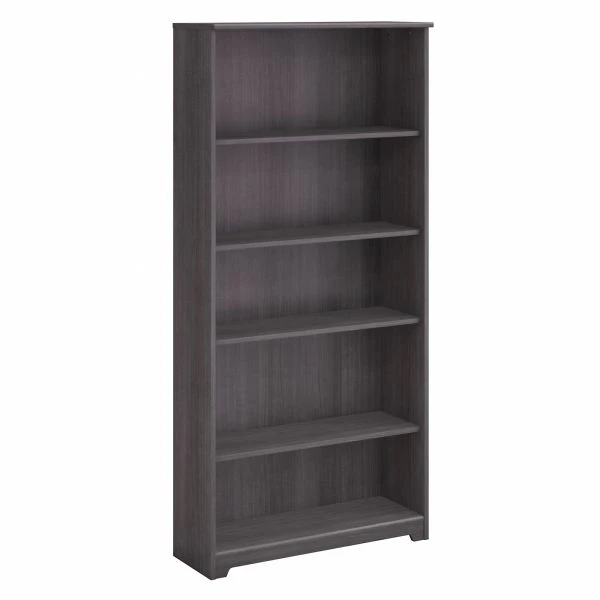 Bush Furniture Cabot Tall 5 Shelf Bookcase In Heather Gray 1 Bush Furniture Cabot Tall 5 Shelf Bookcase In Heather Gray