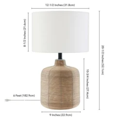 Jolina 20.5" Tall Petite/Rattan Table Lamp With Fabric Shade In Natural Rattan/White 9 Jolina 20.5" Tall Petite/Rattan Table Lamp With Fabric Shade In Natural Rattan/White -office furniture sale 4749435d0d087b18a5481e0d9070c83474