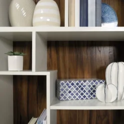 Sauder Vista Key 72"H 9-Shelf Bookcase, Pearl Oak/Blaze Acacia -office furniture sale 4793735cbceede6167b356c31672a3d8bc