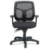 Eurotech Apollo Multi-Function Mesh Task Chair, Supports Up To 250 Lb, 18.9" To 22.4" Seat Height, Silver Seat/Back, Black Base