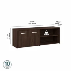 Bush Business Furniture Hybrid Low Storage Cabinet With Doors And Shelves In Black Walnut 11 Bush Business Furniture Hybrid Low Storage Cabinet With Doors And Shelves In Black Walnut -office furniture sale 48465db69ae9e1e5d6489522f6c38378b5