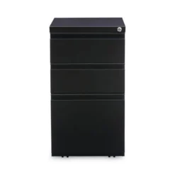 Alera File Pedestal With Full-Length Pull, Left Or Right, 3-Drawers: Box/Box/File, Legal/Letter, Black, 14.96" X 19.29" X 27.75" -office furniture sale 486379b2c8441a95a10a3259fe6696dbf6