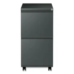 Alera File Pedestal With Full-Length Pull, Left Or Right, 2 Legal/Letter-Size File Drawers, Charcoal, 14.96" X 19.29" X 27.75" -office furniture sale 4873358323d1180c2bf1e80b84510d1a27