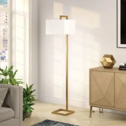 Grayson 68" Tall Floor Lamp With Fabric Shade In Brass/White 8 Grayson 68" Tall Floor Lamp With Fabric Shade In Brass/White -office furniture sale 488cf5b72a73936fea3a1b87722ceb81dd