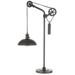 Neo 33.5" Tall Spoke Wheel Pulley System Table Lamp With Metal Shade In Aged Steel/Aged Steel 8 Neo 33.5" Tall Spoke Wheel Pulley System Table Lamp With Metal Shade In Aged Steel/Aged Steel -office furniture sale 48b937a007fb7916d91478bd3f9b95b8e5